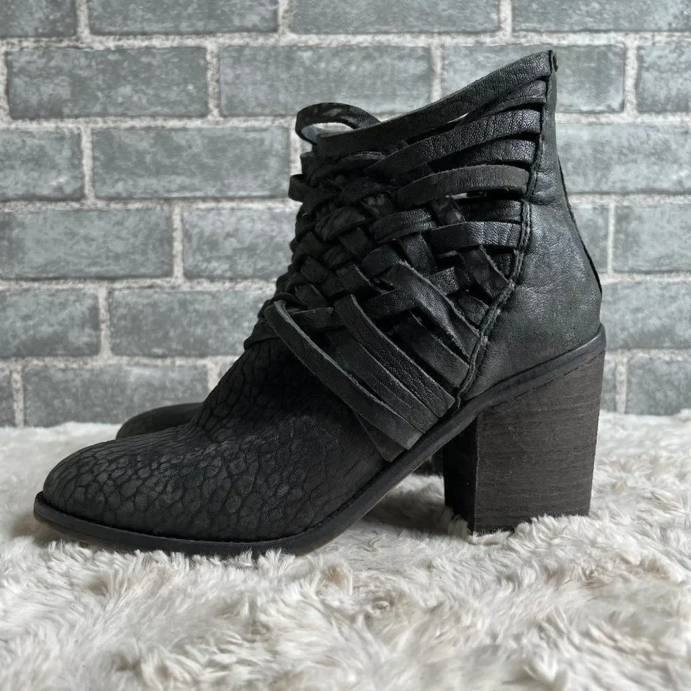 Free People Strappy Carrera Heels Booties Size 40